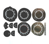 71-73 Ford Mustang Instrumentenscheibe - Km/h - Schwarz - Set (52890293)
