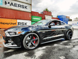 15-23 Ford Mustang (Coupe) Folierung Velocity Schwinge - Schwarz Matt Links und Rechts