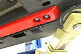 15-24 Ford Mustang Rahmenversteifung - Aufnahme Wagenheber – Rot - Flach Links und Rechts