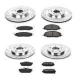 11-14 Ford Mustang GT (5.0) Überholsatz Verschleißteile Bremse - Powerstop Z23 - Street - VA/HA - ohne Brembo Vorne und hinten