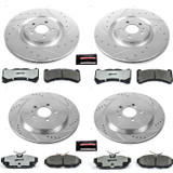 13-14 Ford Mustang Shelby GT500 (5.8) Überholsatz Verschleißteile Bremse - Powerstop Z26 - Track - VA 380mm - HA 350mm Vorne und hinten