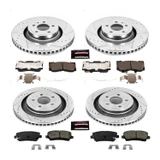 15-23 Ford Mustang (2.3, 5.0) Überholsatz Verschleißteile Bremse - Powerstop Z23 - Street - VA 352mm / HA 330mm - 4-Kolben Bremsanlage Vorne und hinten