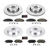 15-23 Ford Mustang (3.7) Überholsatz Verschleißteile Bremse - Powerstop Z23 - Street - 2-Kolben Bremse Vorne - VA/HA 320mm Vorne und hinten