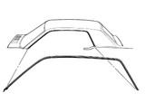 64-66 Ford Mustang Dichtung seitliche Dachkante - B-Ware