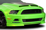 13-14 Ford Mustang Spoiler - Cervinis - C-Series - Schwarz Strukturiert Vorne unten