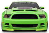 13-14 Ford Mustang Spoiler - Cervinis - C-Series - Schwarz Strukturiert Vorne unten