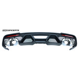 18-23 Ford Mustang (2.3) Auspuffblenden Set - Silber - Rund