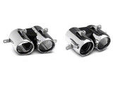 18-23 Ford Mustang (2.3) Auspuffblenden Set - Silber - Rund