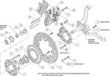 70-73 Ford Mustang Überholsatz Verschleißteile Bremse - Wilwood Dynapro Dust-Boot - Vorne - 12,19 " - Gelocht / geschlitzt - Schwarz Vorne