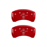 15-17 Ford Mustang (5.0) Blende Bremssattel - Rot - Vorne und hinten - OEM 4- Kolben Performance Bremse Vorne und hinten