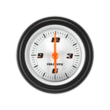 64-73 Ford Mustang Uhr - Velocity White - 2 1/8 " - Schwarz - Zeiger orange