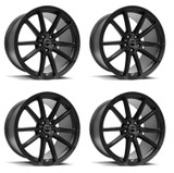 05-26 Ford Mustang Felgensatz - Shelby CS10 - Aluminium - 9,5x20 Zoll - Schwarz Vorne und hinten
