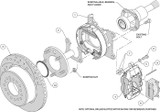 64-73 Ford Mustang Überholsatz Verschleißteile Bremse - Wilwood Scheibenbremse HA - Small Bearing 12,19 Zoll/schwarz/glatt Hinten