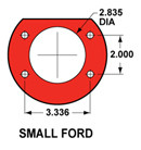 64-73 Ford Mustang Überholsatz Verschleißteile Bremse - Wilwood Scheibenbremse HA - Small Bearing 12,19 Zoll/schwarz/glatt Hinten