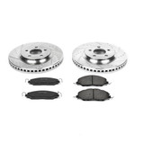 11-14 Ford Mustang Base (3.7) Überholsatz Verschleißteile Bremse - Powerstop Z23 - Street - VA - ohne Brembo - 316mm Scheiben Vorne