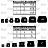 64-73 Ford Mustang AN Anschluss - Aluminium - Blau - 6 AN auf 6 AN