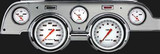 67-68 Ford Mustang Instrumenteneinheit - Velocity White - Aluminiumblende - Zeiger orange - Km/h