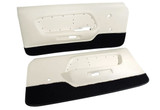 1970 Ford Mustang Set Türverkleidung - Deluxe - Weiß/Schwarz Links und Rechts
