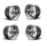 64-73 Ford Mustang Felgensatz - Torq Thrust Style - Aluminium - 15x7 / 15x8 " - Silber - Mit TÜV