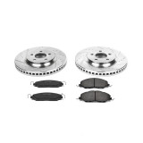 11-14 Ford Mustang Base Verschleißteilset Bremse - Powerstop Z23 - Street - VA 316mm / HA 300mm - ohne Brembo Vorne und hinten