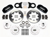 64-70 Ford Mustang (Disc/Drum/Drum) Umrüstsatz Bremsanlage - Wilwood - Vorne - 12,18" - Glatt - Schwarz