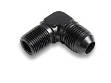 64-73 Ford Mustang Anschluss Kraftstoffschlauch - Earl's Performance - Aluminium - Schwarz - 6 AN auf 1/4 NPT - 90 °