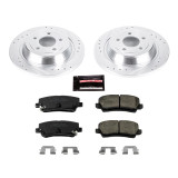 15-23 Ford Mustang EcoBoost (2.3) Umrüstsatz Bremsanlage - Powerstop - Z23 - VA/HA 320mm - mit Bremssattel - Rot Vorne und hinten