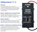 64-73 Ford Mustang Diagnosetester - Für Anzeigen von 10 bis 73 Ohm - Temperatur / Kraftstoffstand / Öldruck