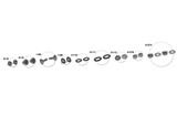 63-75 Chevrolet Corvette Base Convertible Top Mounting Plate Bolt - Hardtop Montagesatz Deluxe