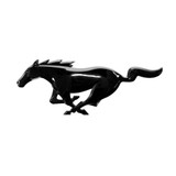 15-23 Ford Mustang Emblem Heckklappe - Running Pony - Schwarz glänzend