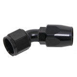 64-73 Ford Mustang Anschluss Kraftstoffschlauch - Aluminium - Schwarz - 6 AN auf 6 AN - 45 °