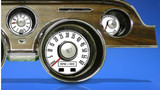 67-68 Ford Mustang Instrumentenscheibe - White Gauges - Weiß
