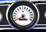 1966 Ford Mustang Instrumentenscheibe - Mi/h - Weiß - Set