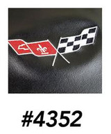 79-81 Chevrolet Corvette Base Mittelarmlehne - Crossflag Embroidery #4352