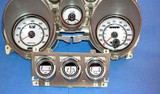 71-73 Ford Mustang Instrumentenscheibe - Mi/h - Weiß - Set