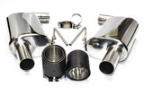 15-23 Ford Mustang EcoBoost (2.3) Schalldämpfer-Set - 101mm Carbon Blenden mit TÜV