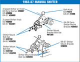 64-81 Chevrolet Corvette Schaltknauf Schaltgetriebe