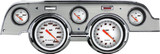 67-68 Ford Mustang Instrumenteneinheit - Velocity White - Aluminium Blende - Zeiger rot - Km/h