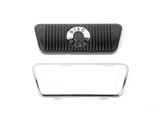 68-73 Ford Mustang Pedalauflage Bremspedal - Disc Brake Logo - Mit Rahmen