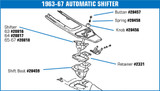 65-82 Chevrolet Corvette Knopf Schalthebel Automatikgetriebe (52678874)