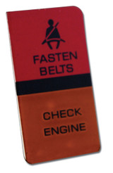 80-82 Chevrolet Corvette Glas Warnleuchte - Anschnallgurt und Motor