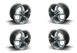05-23 Ford Mustang Felgensatz - Torq Thrust Style - Aluminium - 9x19 Zoll - ET35 & ET45 - Silber - Mit TÜV Vorne und hinten