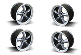 05-23 Ford Mustang Felgensatz - Torq Thrust Style - Aluminium - 9x19 Zoll - ET35 & ET45 - Anthrazit - Mit TÜV Vorne und hinten