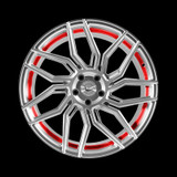 15-23 Ford Mustang Felge - Barracuda Dragoon - 10x20 - Silver Undercut Trimline Rot