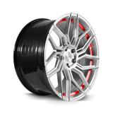 15-23 Ford Mustang Felge - Barracuda Dragoon - 10x20 - Silver Undercut Trimline Rot