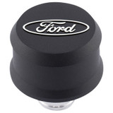 64-73 Ford Mustang Öldeckel - Aluminium Ford Logo - Gesteckt - Schwarz