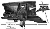 71-73 Ford Mustang Federdom - komplett inkl. Rahmen - Rechts Vorne rechts