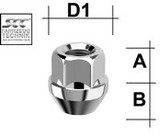 15-23 Ford Mustang Radmutter - 19mm Schlüsselweite - Silber - Offen - Festigkeitsklasse 10 (53077778)