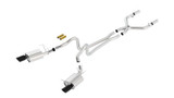 11-12 Ford Mustang (5.0) Abgasanlage - Borla Atak - Edelstahl - 2-Rohr - Schwarze Blenden