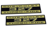 62-63 Chevrolet Corvette (327) Ventildeckel - Emblem - Paar